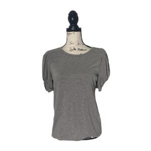 Bobeau Grey Puff Sleeve Juliet T-Shirt Women’s Size Small Short Sleeve Tee